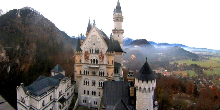 Schloss Neuschwanstein von oben