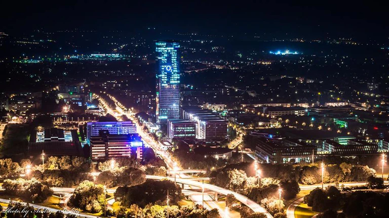 München aus der Luft bei Nacht — © München aus der Luft bei Nacht -Bild: Andreas Bedity Photography