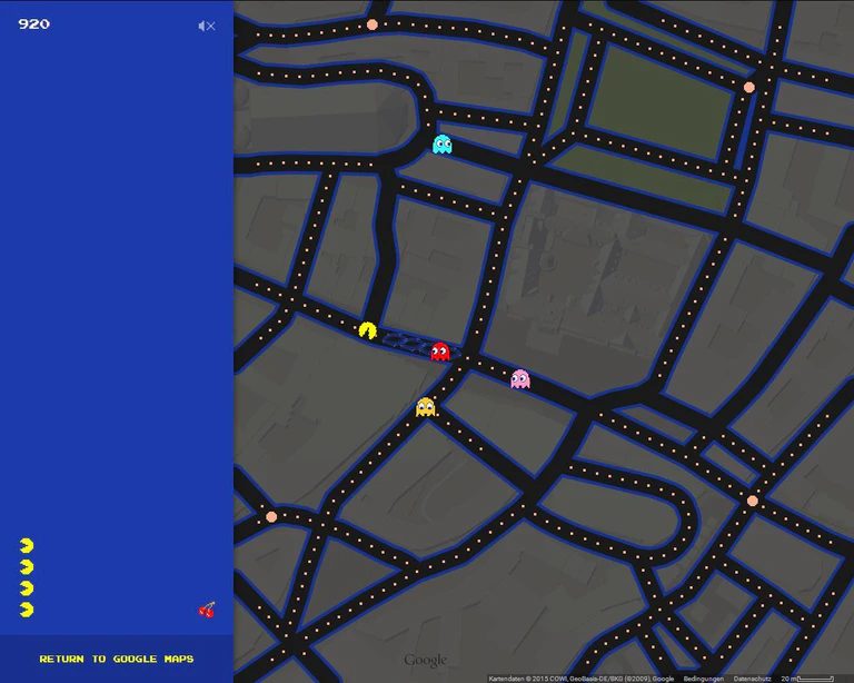 Pacman Google Maps