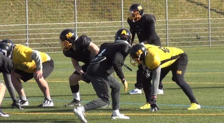 Die Munich Cowboys beim Training