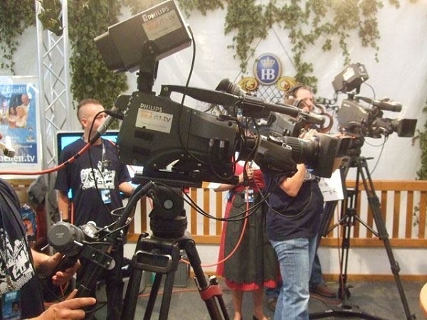 Hinter den Kulissen Studio auf dem Oktoberfest