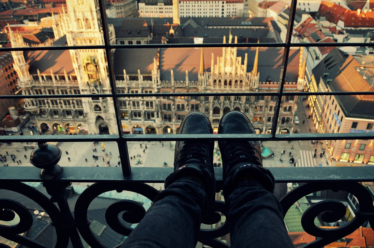 Aussicht über München aus dem alten Peter, Traumhafter Blick aus dem Alten Peter. Foto: Zura aus München