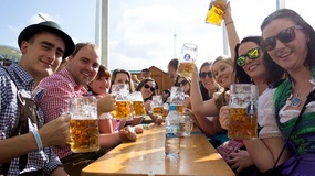 Gute Stimmung auf der Wiesn.