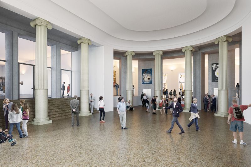 Visualisierung der künftigen Eingangshalle des Museums - Foto: Schmidt-Schicketanz und Partner