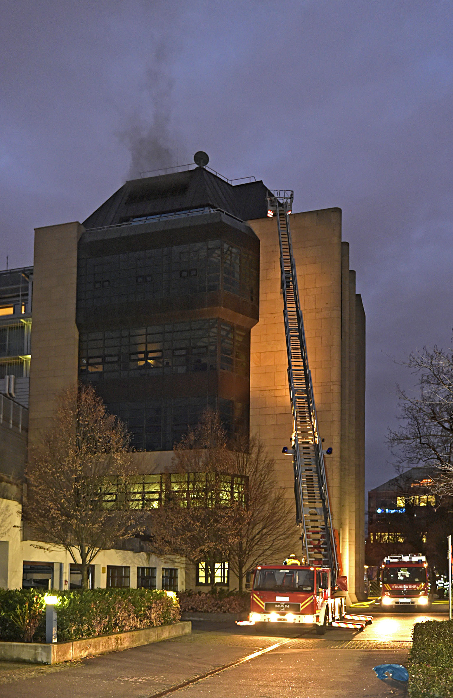 Brand Bürogebäude, Foto: Berufsfeuerwehr München