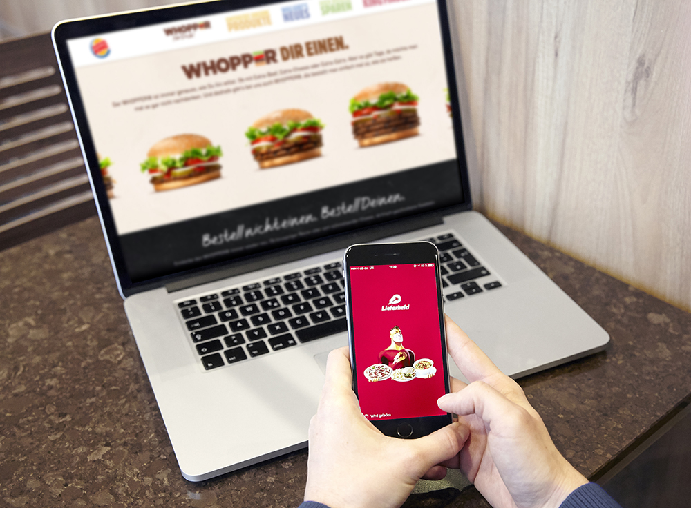 Burger King Lieferservice mit Lieferheld, Foto: Burger King
