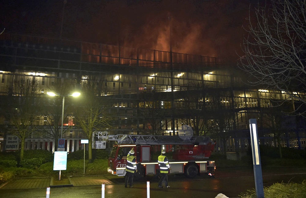 Brand im Parkhaus in der Landsberger Straße