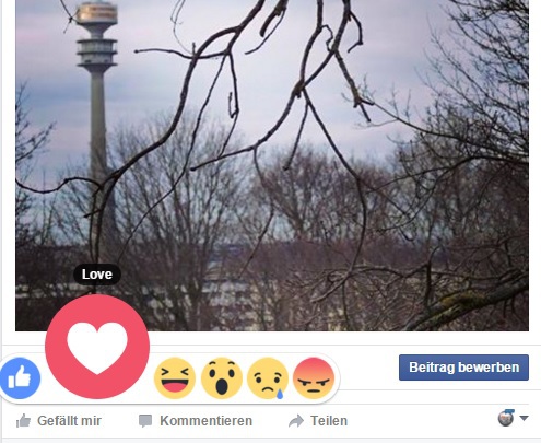 Die neuen Like-Möglichkeiten mit Facebook Reactions