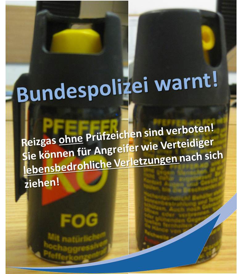 Pfefferspray, Foto: Bundespolizei