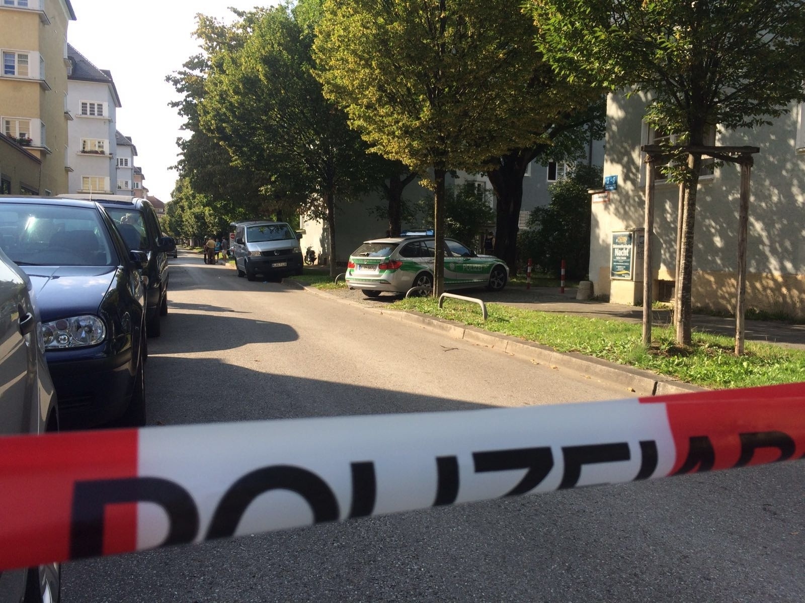 Absperrband nach Messerattacke in Giesing