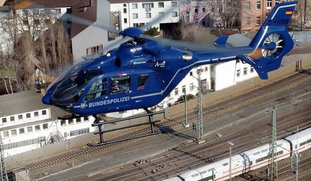 Hubschrauber der Bundespolizei. Einsatz am letzten Wiesnsamstag, Bild: Bundespolizei