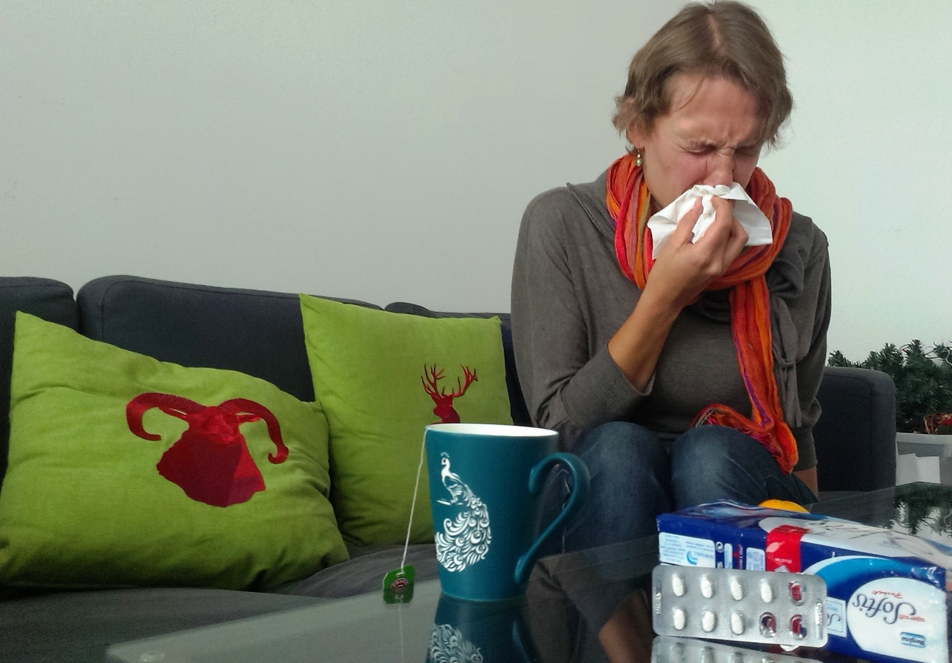 Kranke Frau, Symbolfoto