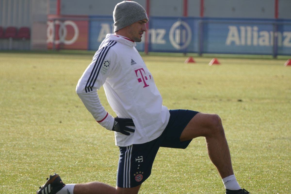 Mats Hummels trainierte noch individuell.