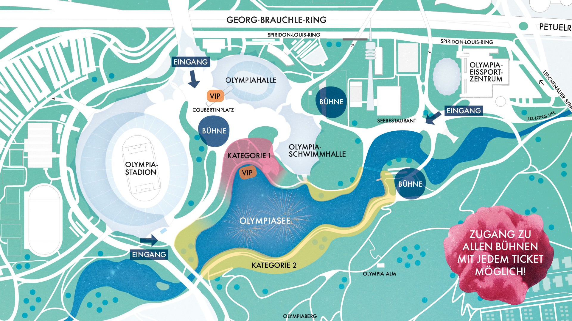 Lageplan Münchner Sommernachtstraum 2018