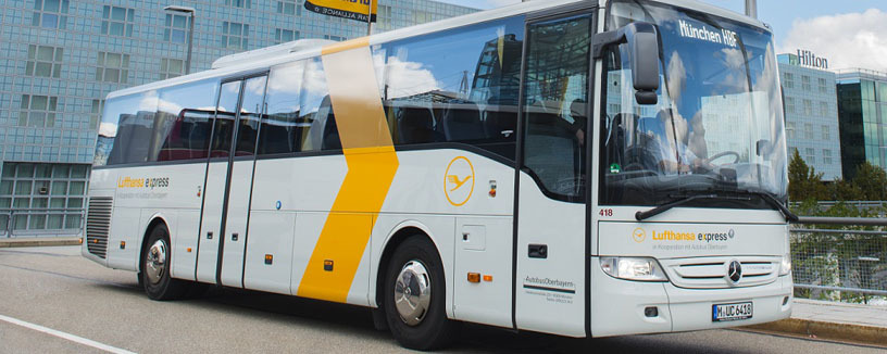 Der Lufthansa Express Bus zum Münchner Flughafen, Foto: Autobus Oberbayern GmbH