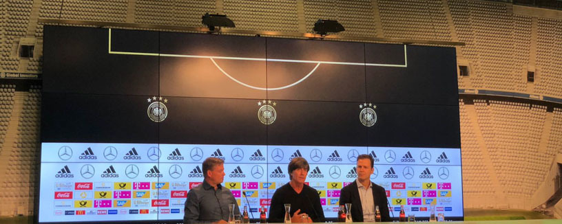 Jogi Löw und Oliver Bierhof bei der DFB Pressekonferenz