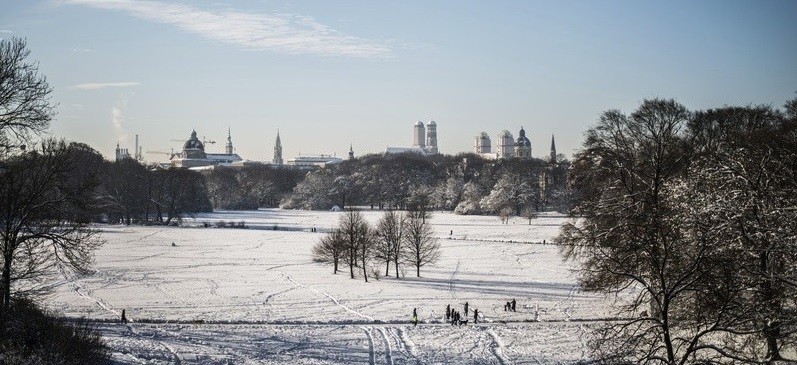 Der Englische Garten im Winter, Symbolfoto