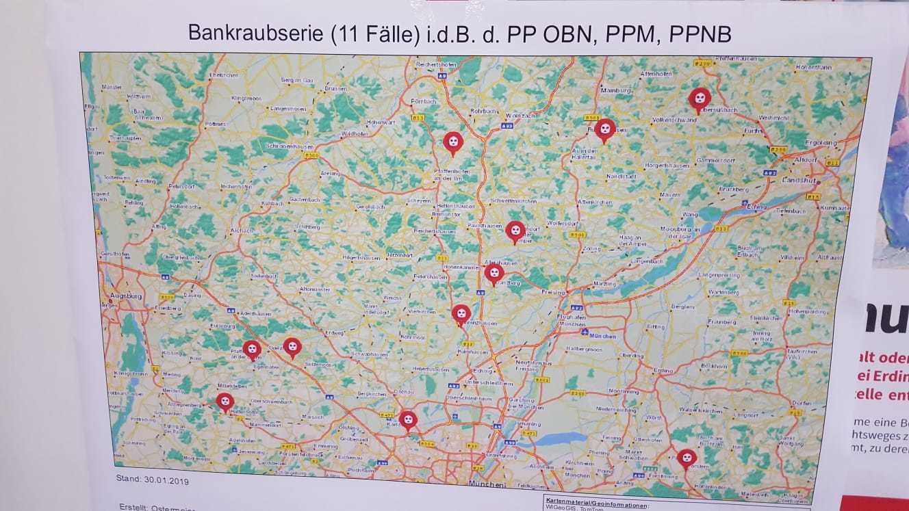 Banküberfallserie in Bayern